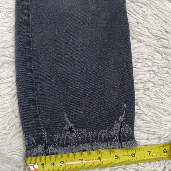Good American Good Curve Black Jeans Frayed hem sz 18 36 - Picture 7 of 12